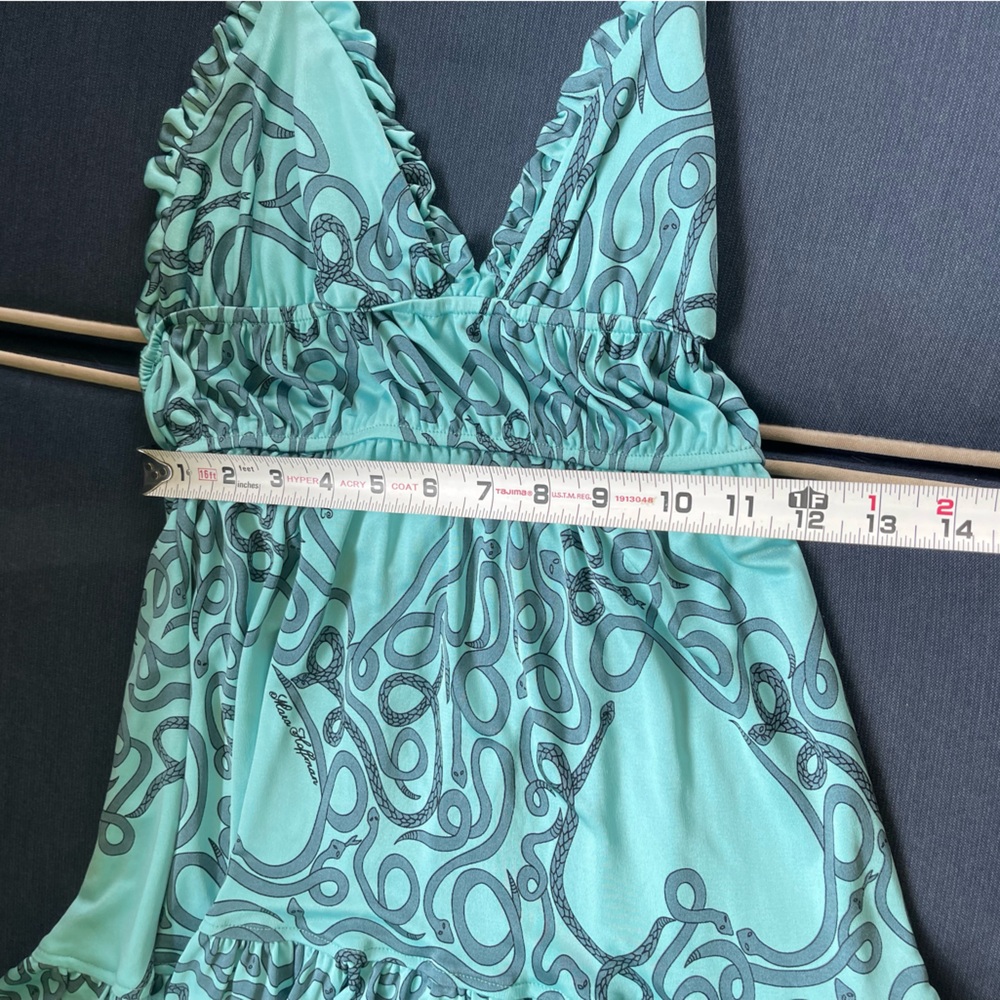 🏝️ Mara Hoffman Dress Small Teal - Picture 10 of 11